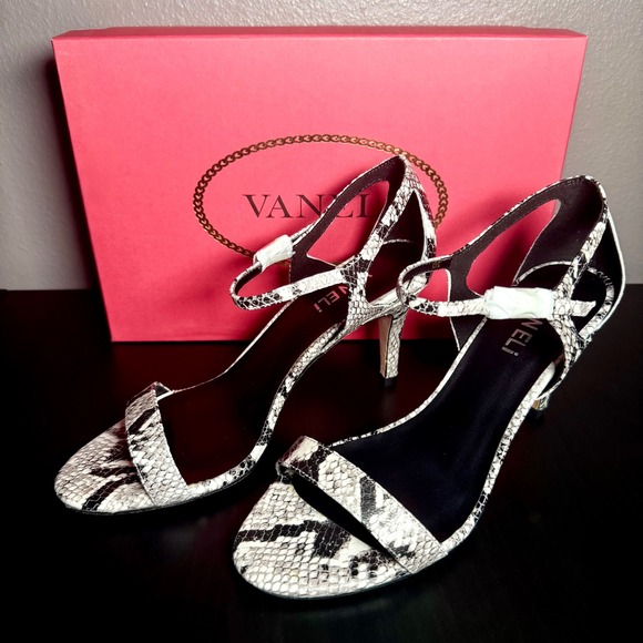 Vaneli Berk Snake Ankle Strap Sandals - Picture 2 of 7